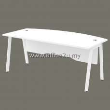 ASWB-180A ASTRA SERIES CURVE-FRONT EXECUTIVE TABLE WITH WOODEN MODESTY PANEL